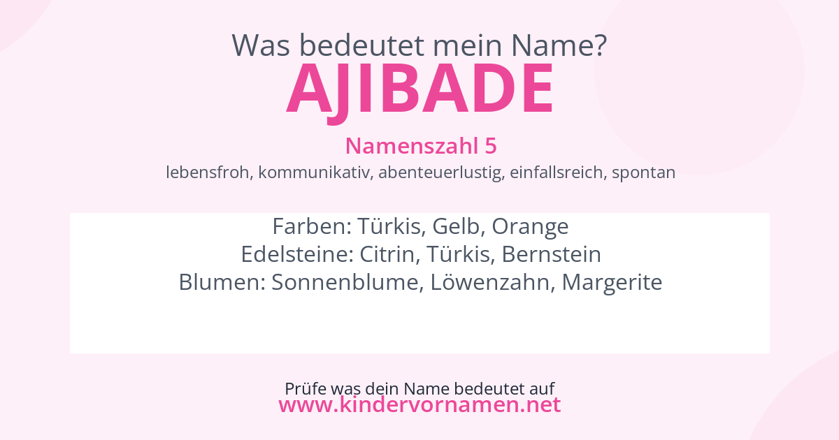 Was bedeutet der Name Ajibade?