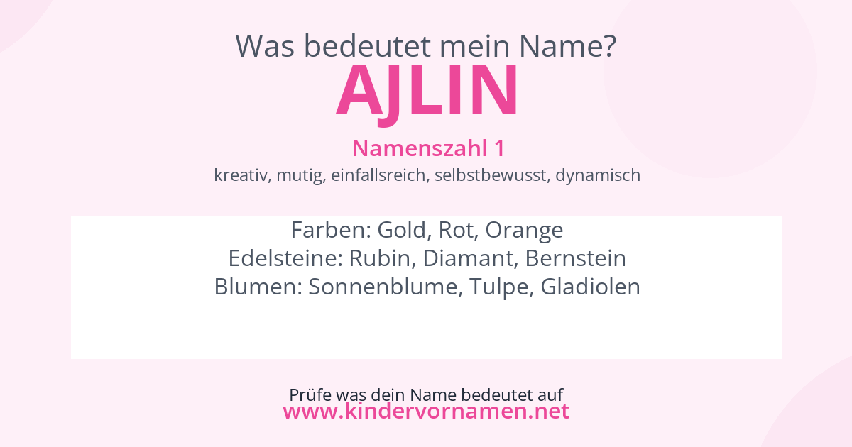 Was bedeutet der Name Ajlin?