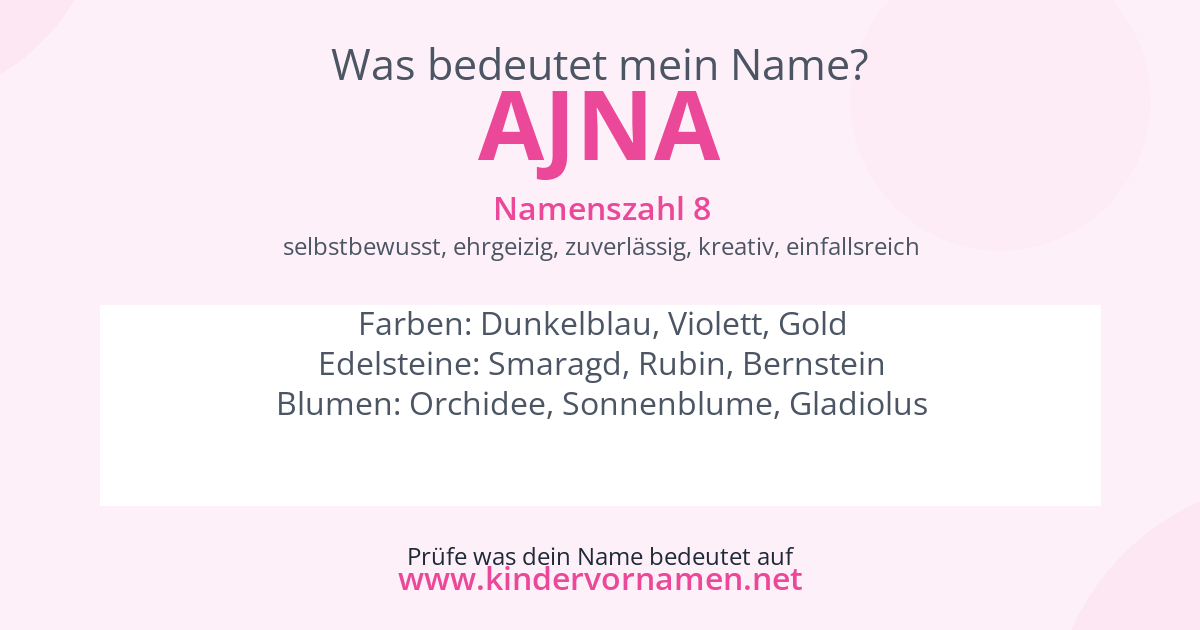 Was bedeutet der Name Ajna?