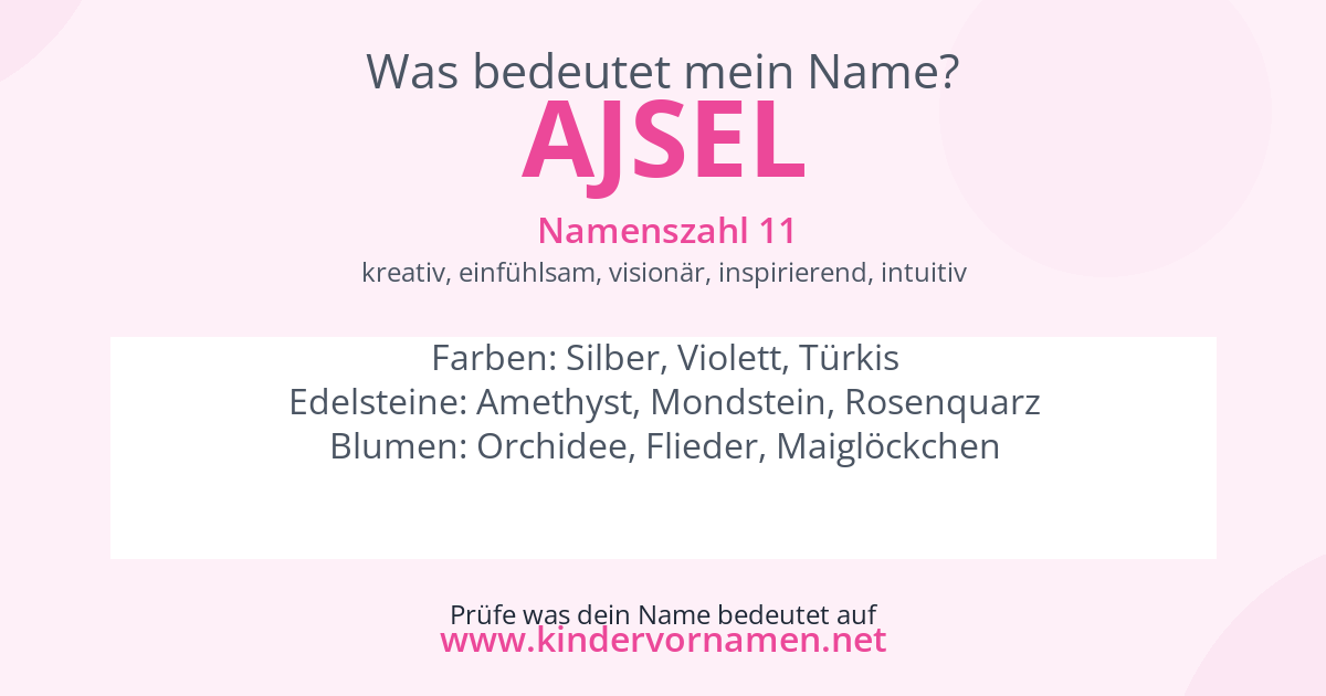 Was bedeutet der Name Ajsel?