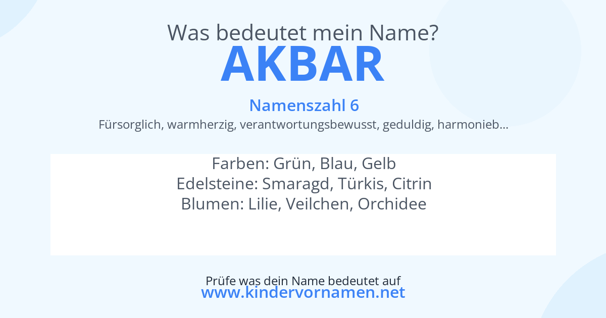 Was bedeutet der Name Akbar?