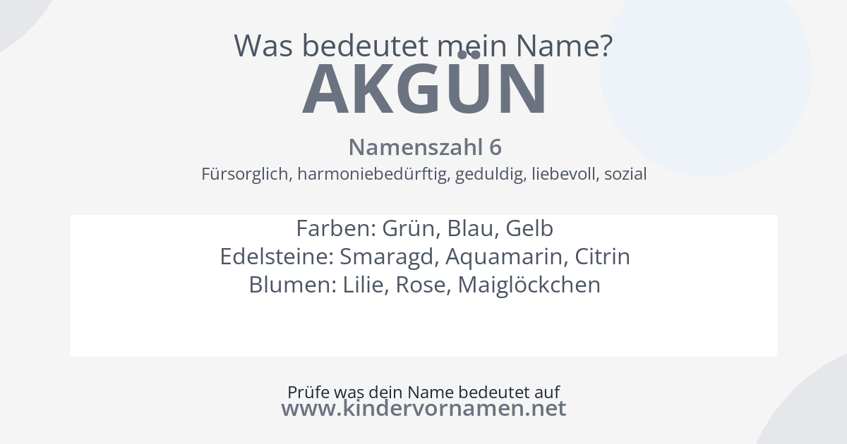 Was bedeutet der Name Akgün?