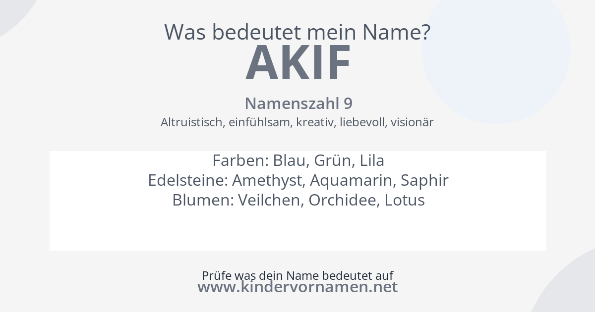 Was bedeutet der Name Akif?
