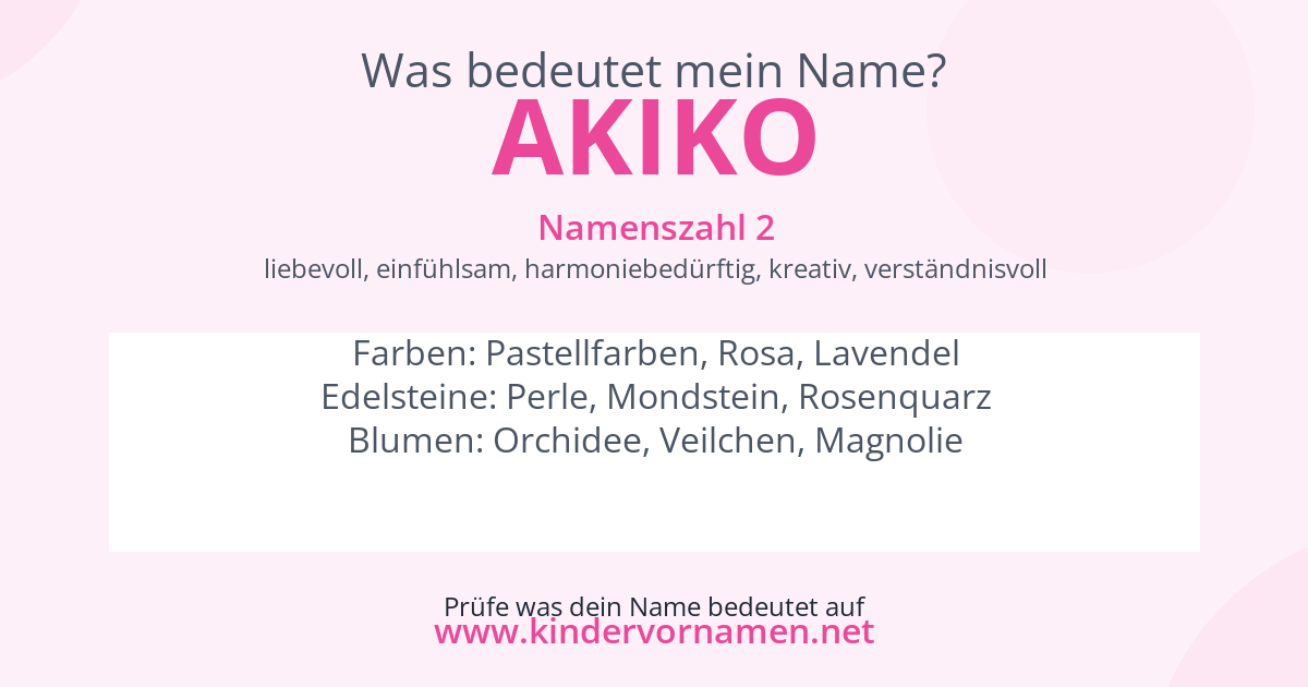 Was bedeutet der Name Akiko?
