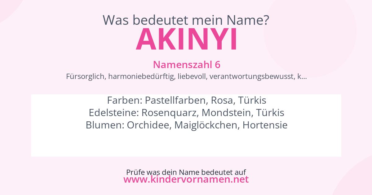 Was bedeutet der Name Akinyi?