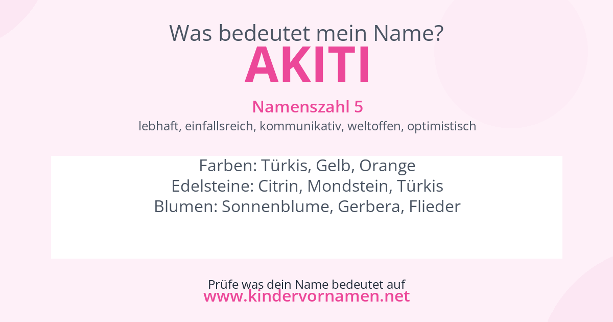 Was bedeutet der Name Akiti?