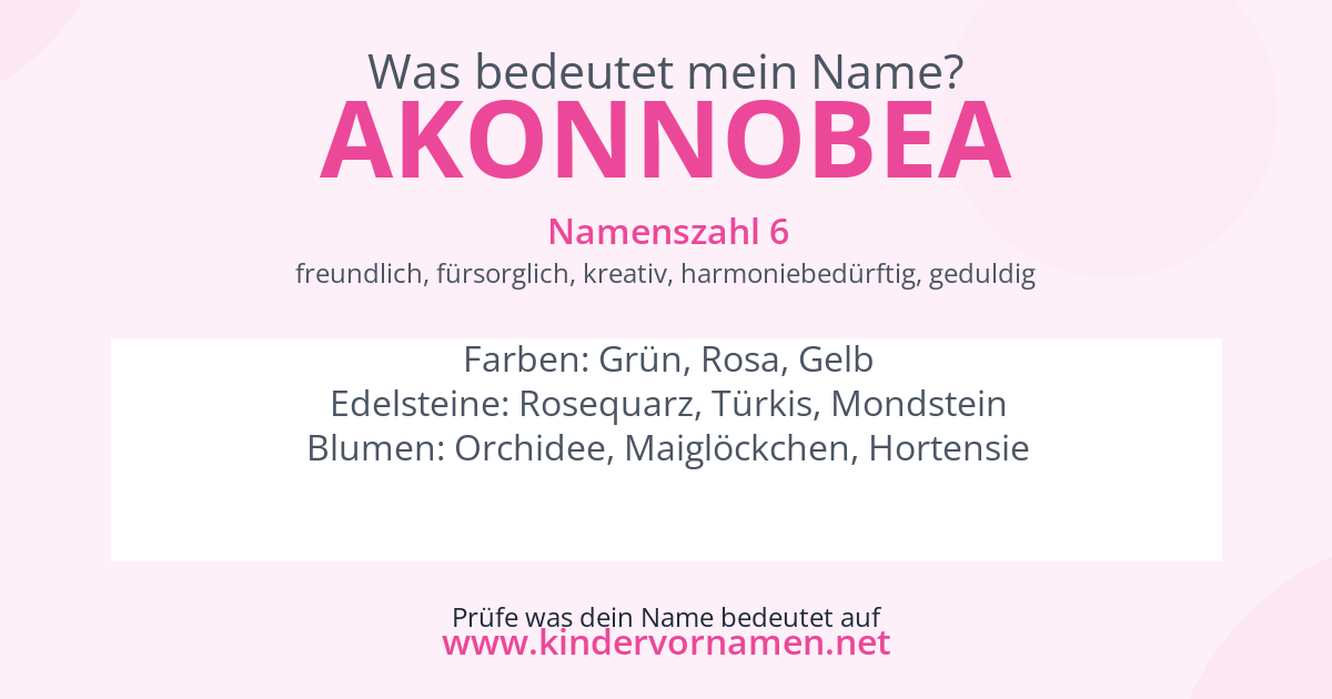 Was bedeutet der Name Akonnobea?