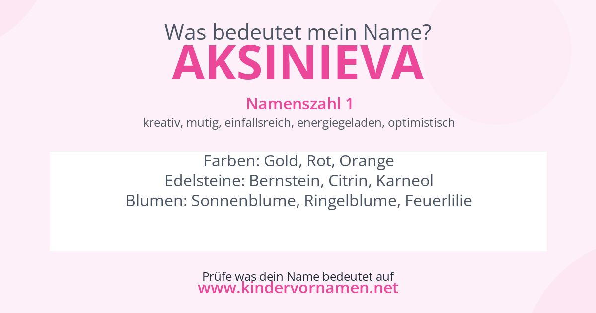 Was bedeutet der Name Aksinieva?