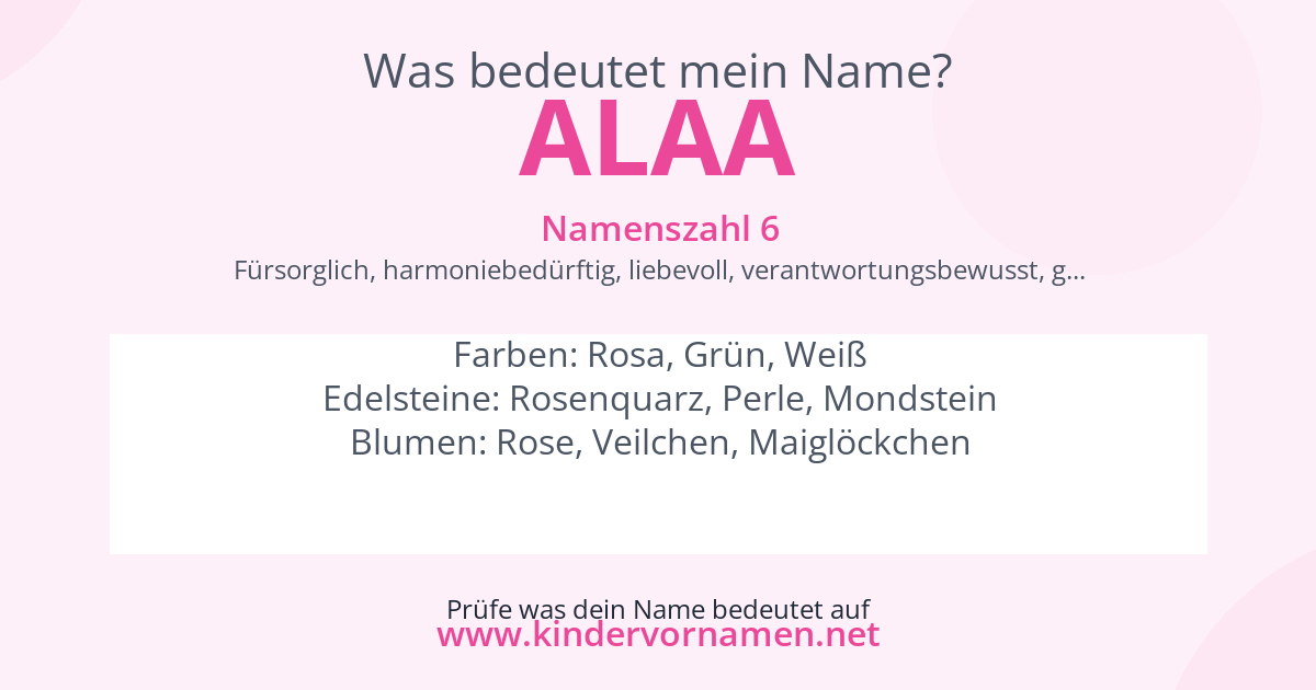 Was bedeutet der Name Alaa?