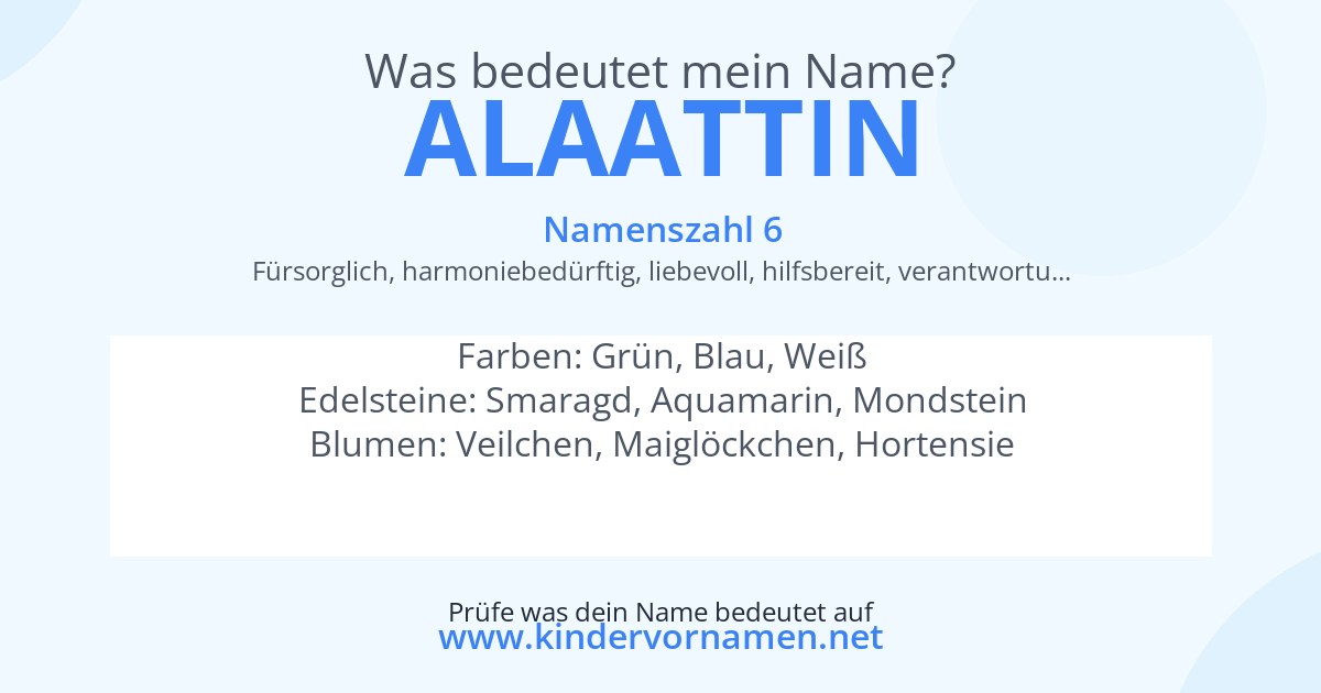 Was bedeutet der Name Alaattin?
