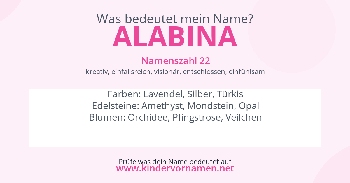 Was bedeutet der Name Alabina?