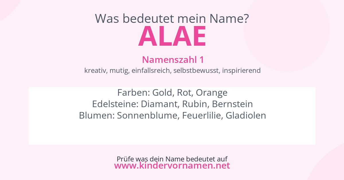Was bedeutet der Name Alae?