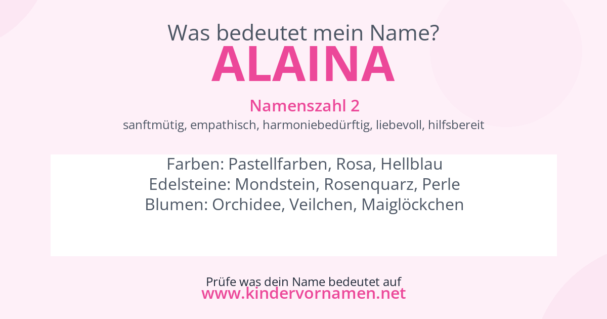 Was bedeutet der Name Alaina?
