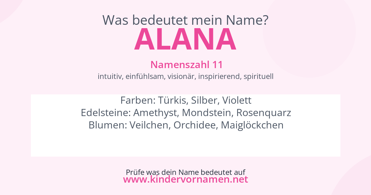 Was bedeutet der Name Alana?