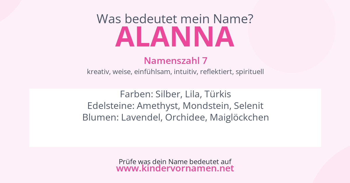 Was bedeutet der Name Alanna?
