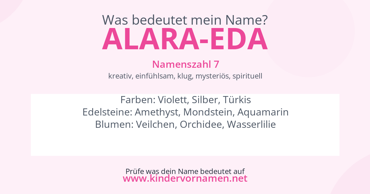 Was bedeutet der Name Alara-Eda?