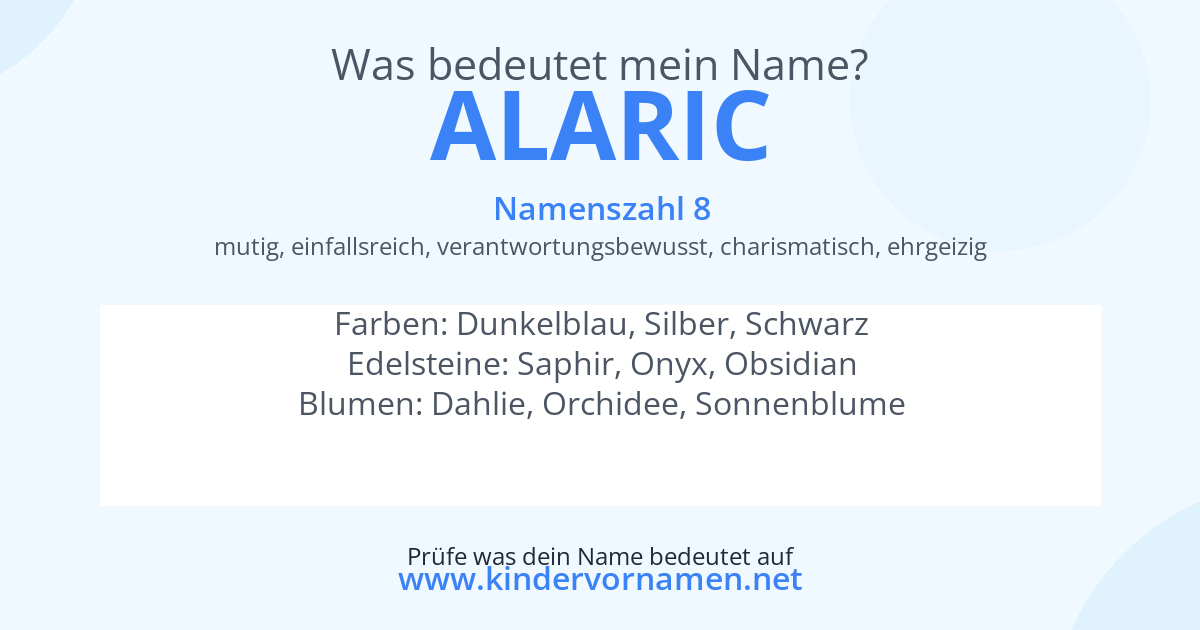 Was bedeutet der Name Alaric?