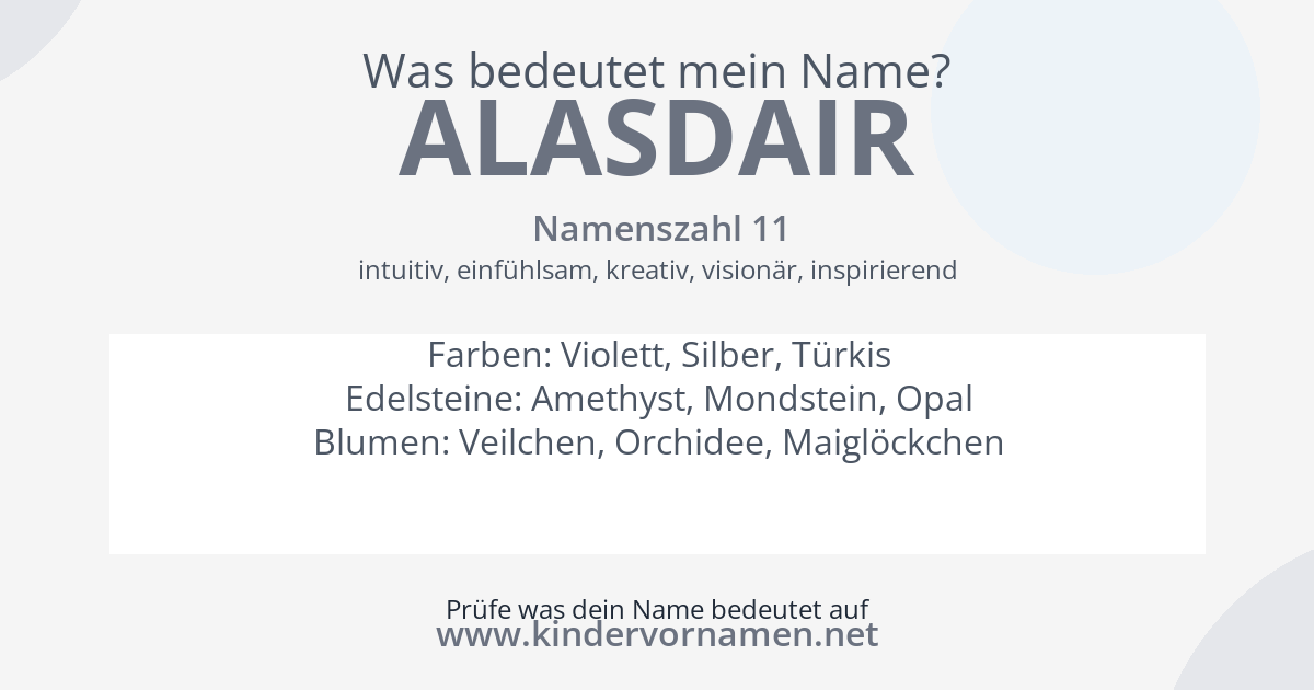 Was bedeutet der Name Alasdair?