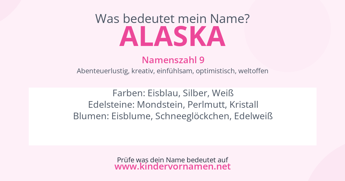 Was bedeutet der Name Alaska?