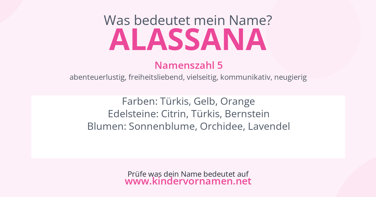 Was bedeutet der Name Alassana?