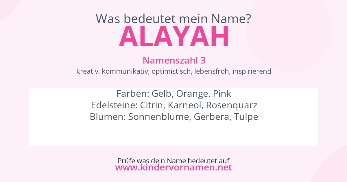 Was bedeutet der Name Alayah?