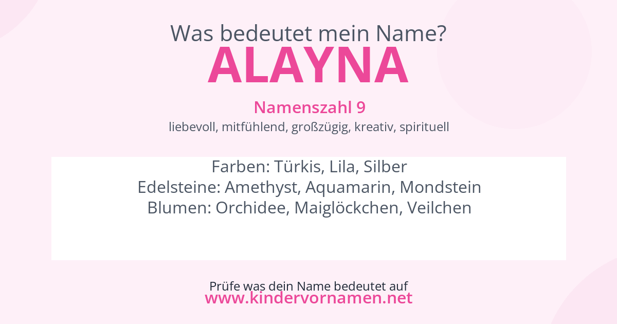 Was bedeutet der Name Alayna?