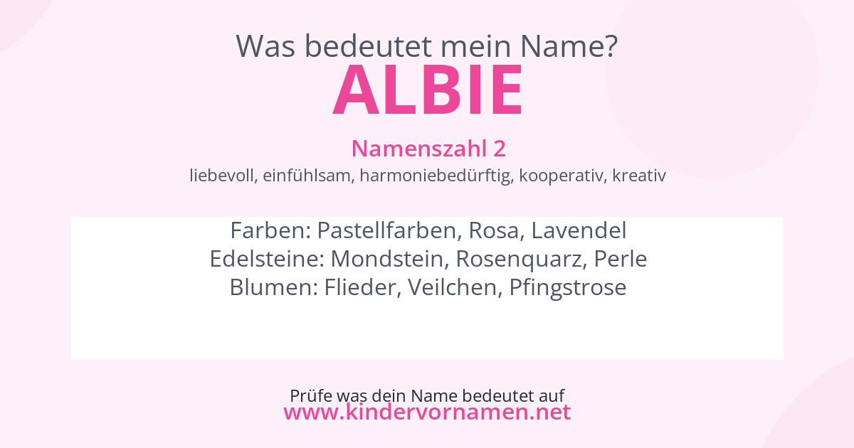 Was bedeutet der Name Albie?