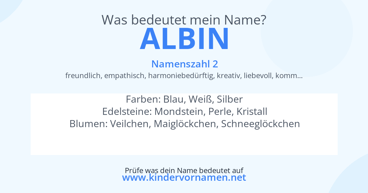 Was bedeutet der Name Albin?