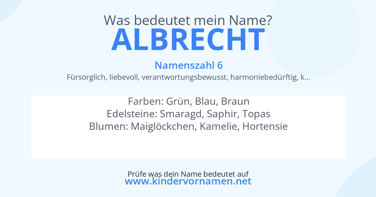 Was bedeutet der Name Albrecht?
