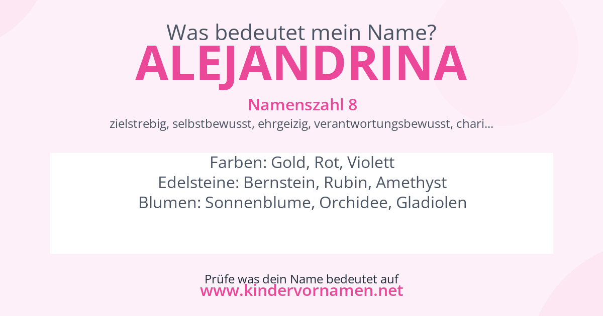 Was bedeutet der Name Alejandrina?