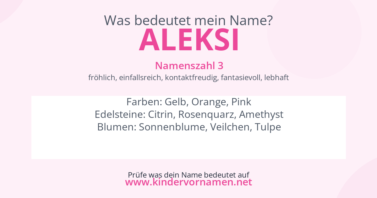 Was bedeutet der Name Aleksi?