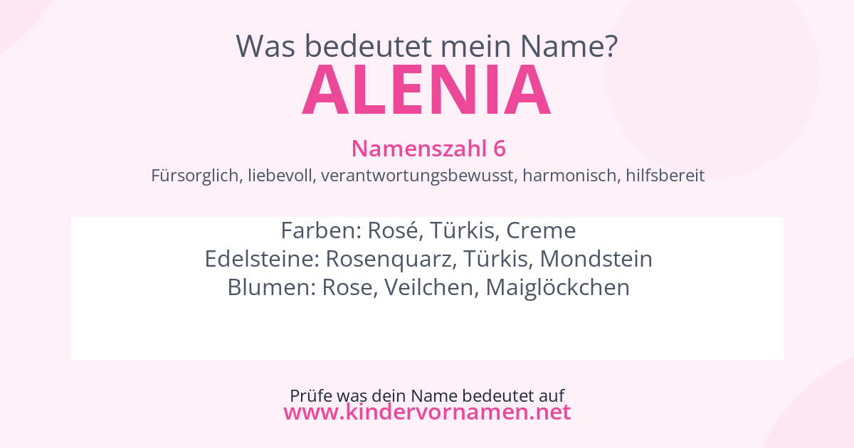 Was bedeutet der Name Alenia?