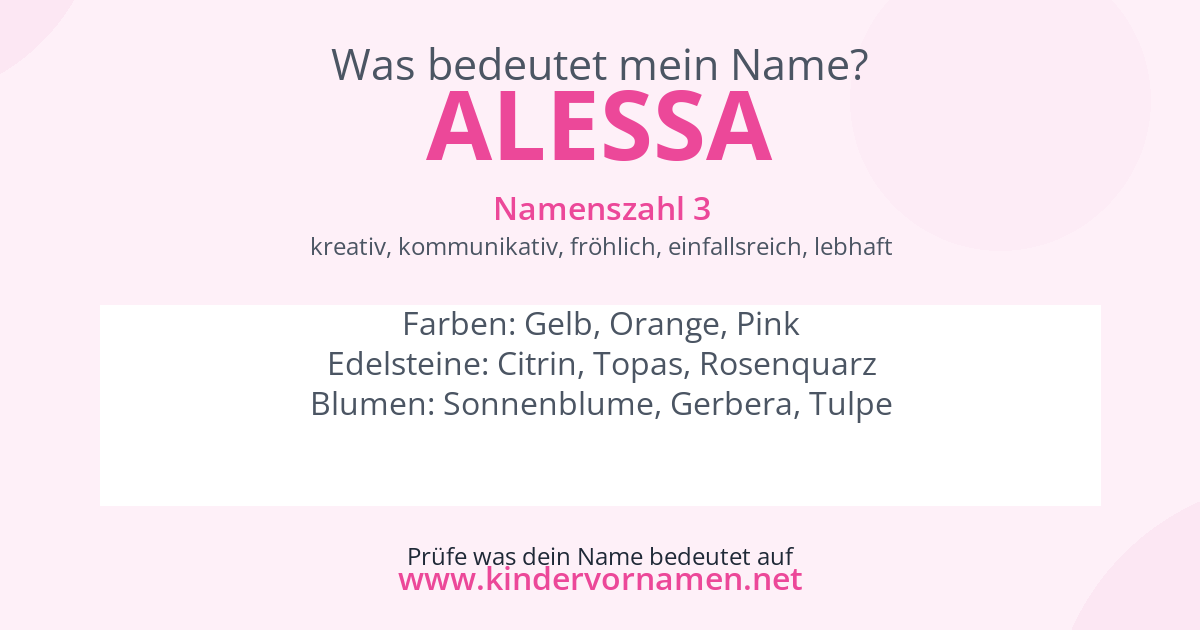 Was bedeutet der Name Alessa?
