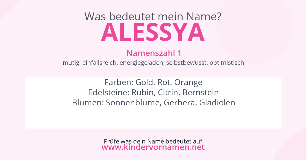 Was bedeutet der Name Alessya?