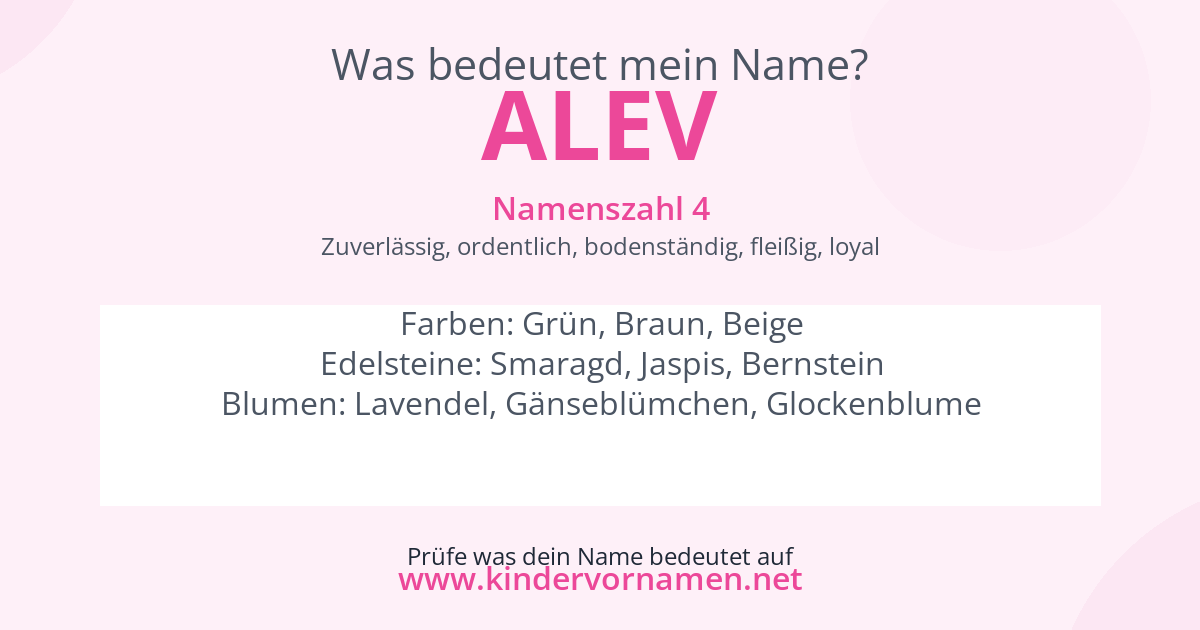 Was bedeutet der Name Alev?