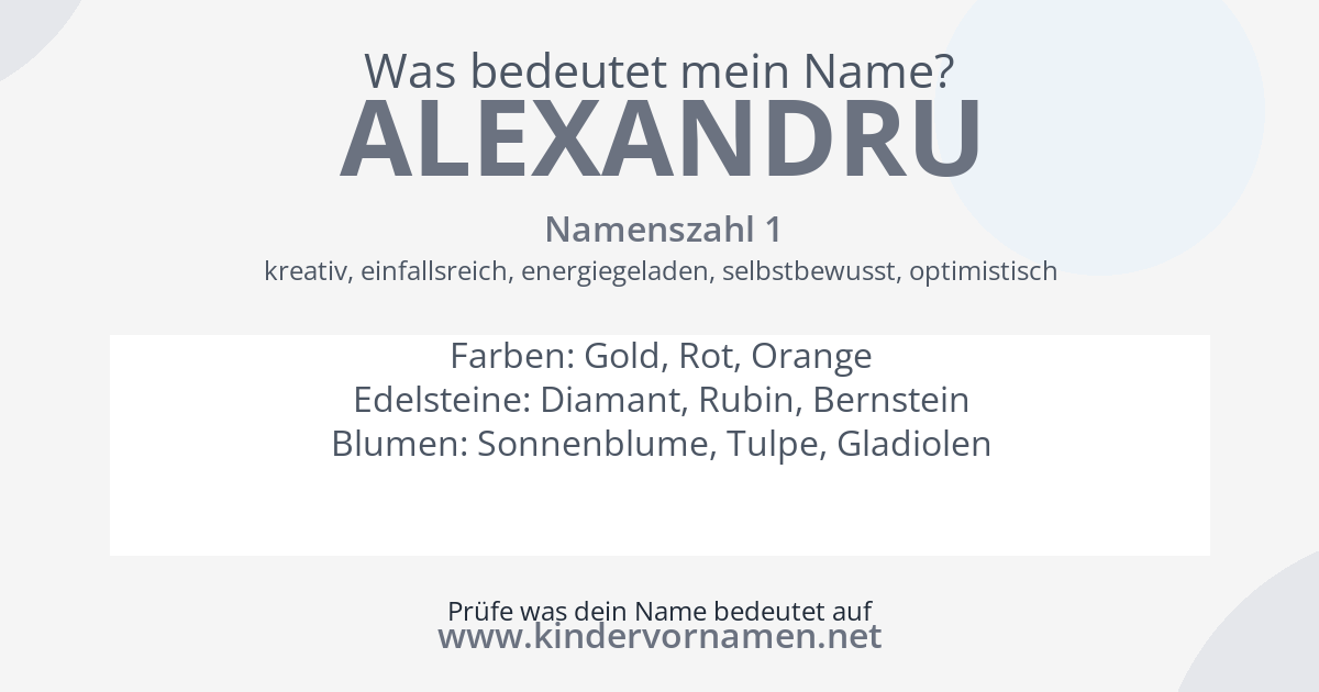Was bedeutet der Name Alexandru?
