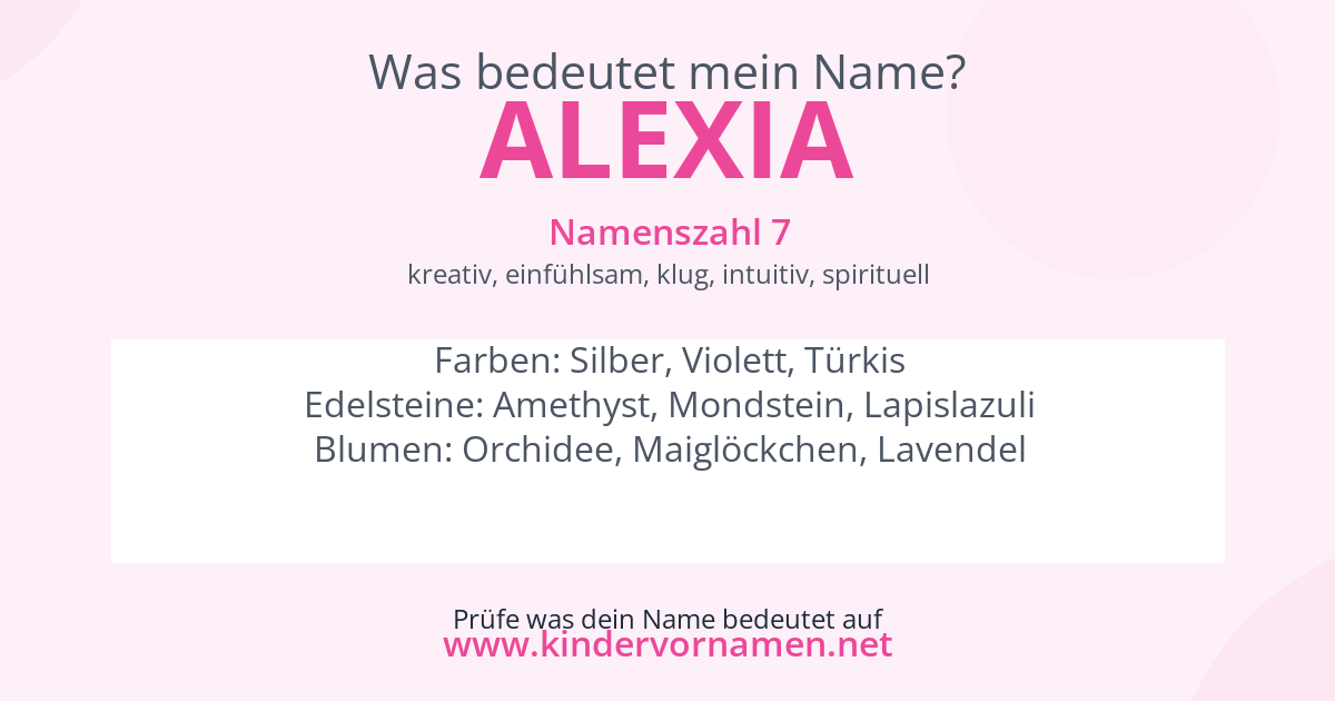 Was bedeutet der Name Alexia?