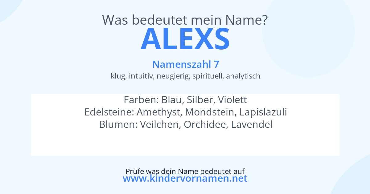 Was bedeutet der Name Alexs?