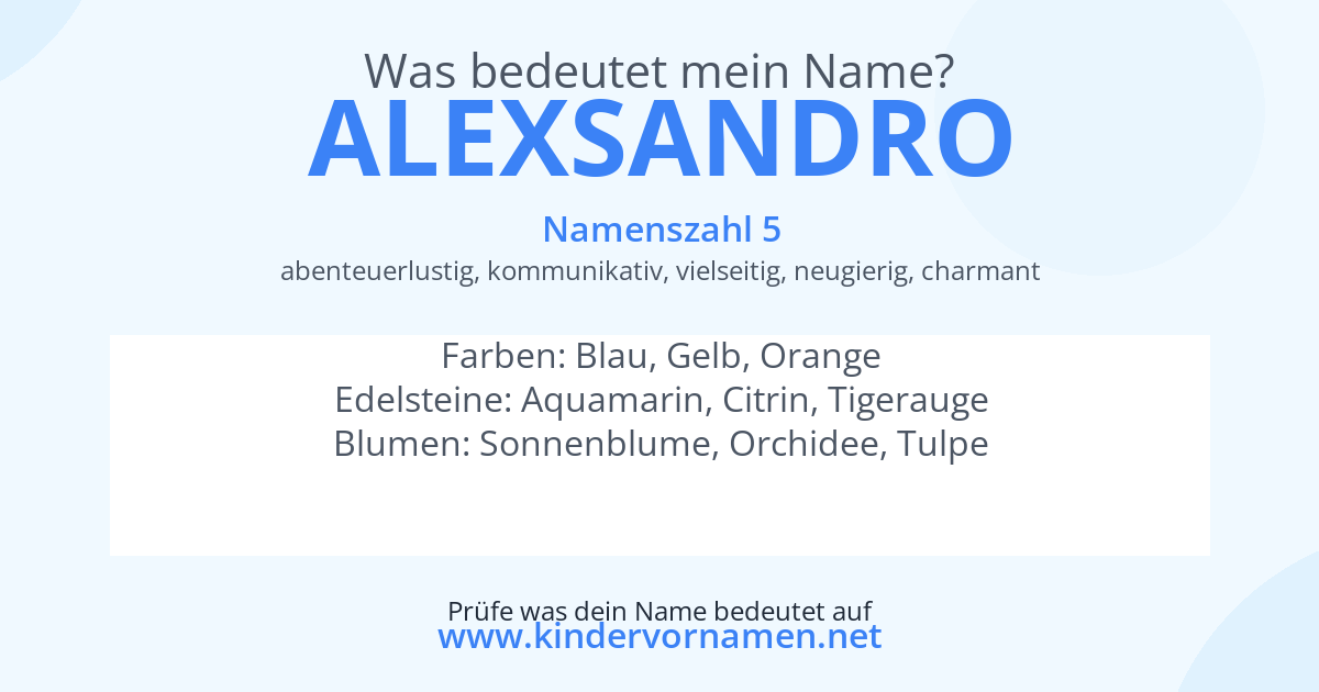Was bedeutet der Name Alexsandro?