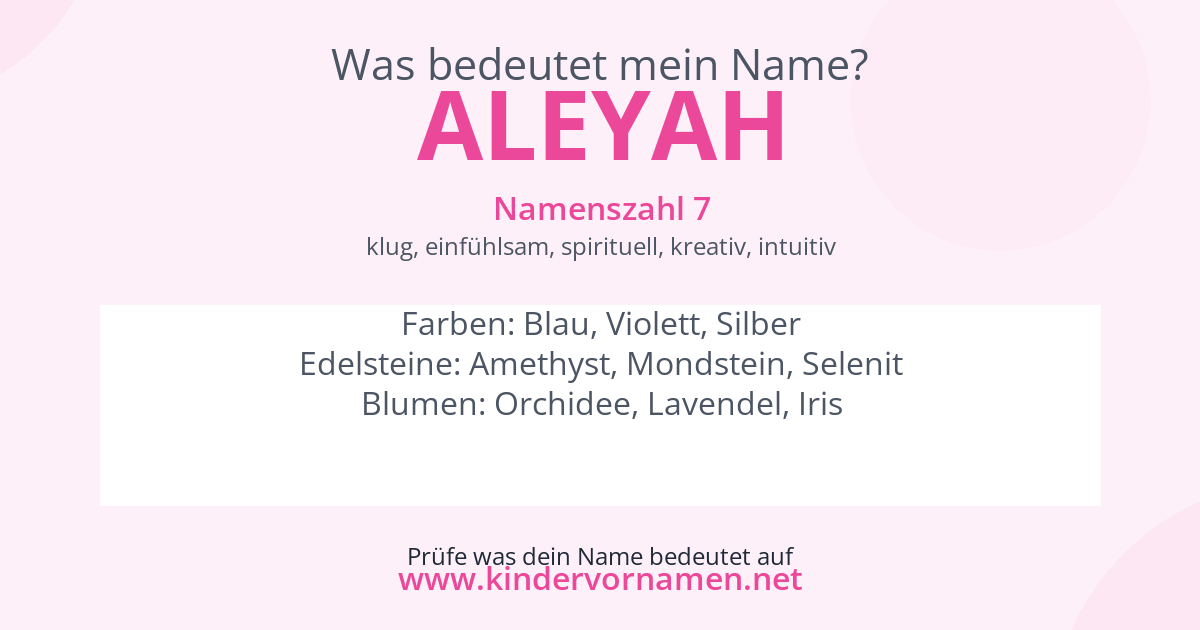 Was bedeutet der Name Aleyah?