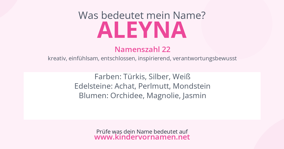 Was bedeutet der Name Aleyna?