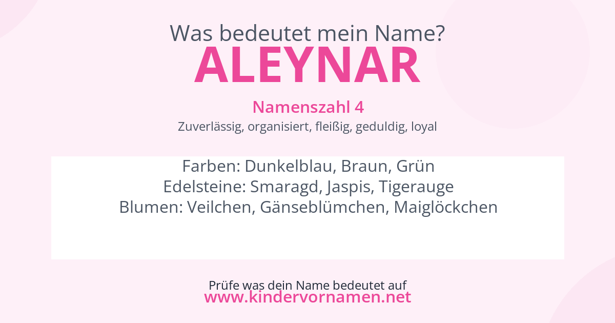 Was bedeutet der Name Aleynar?