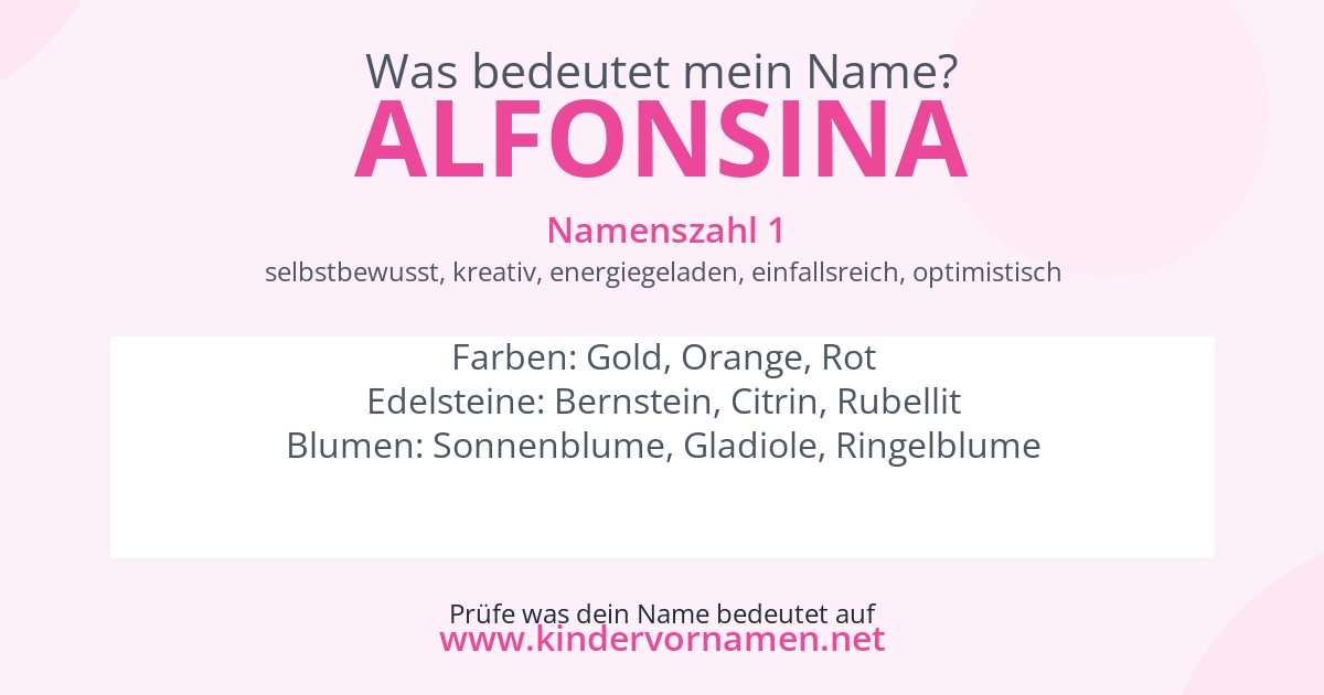 Was bedeutet der Name Alfonsina?