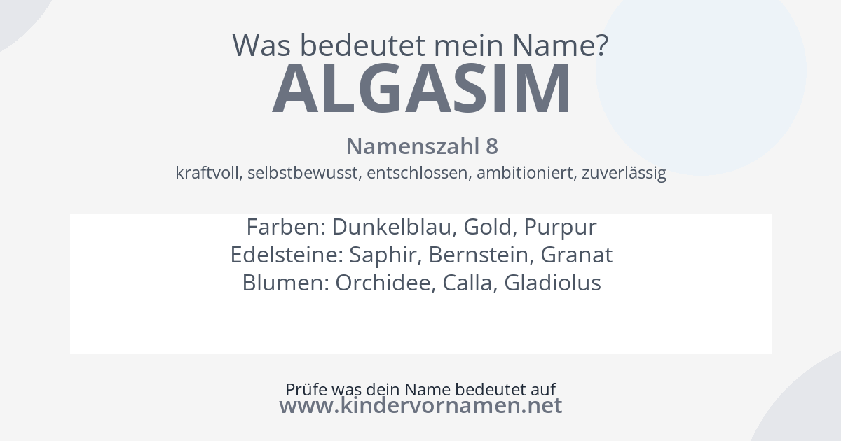 Was bedeutet der Name Algasim?