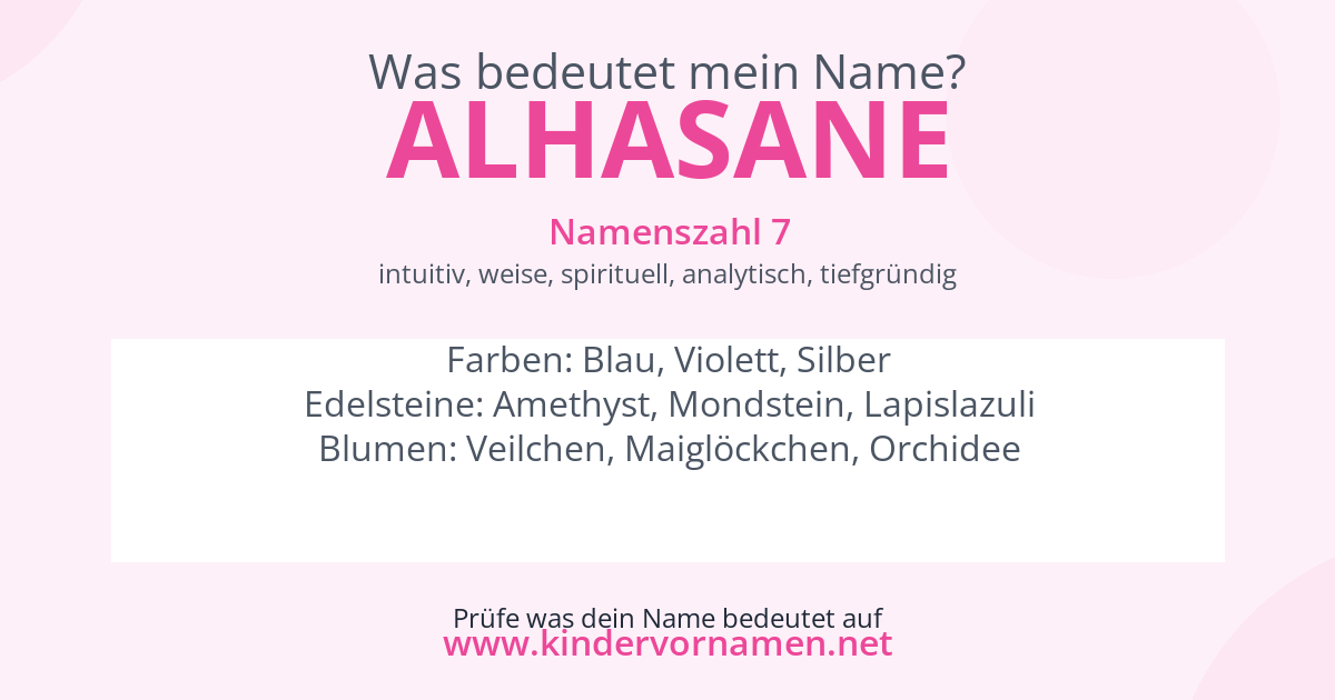 Was bedeutet der Name Alhasane?