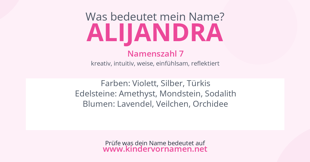 Was bedeutet der Name Alijandra?