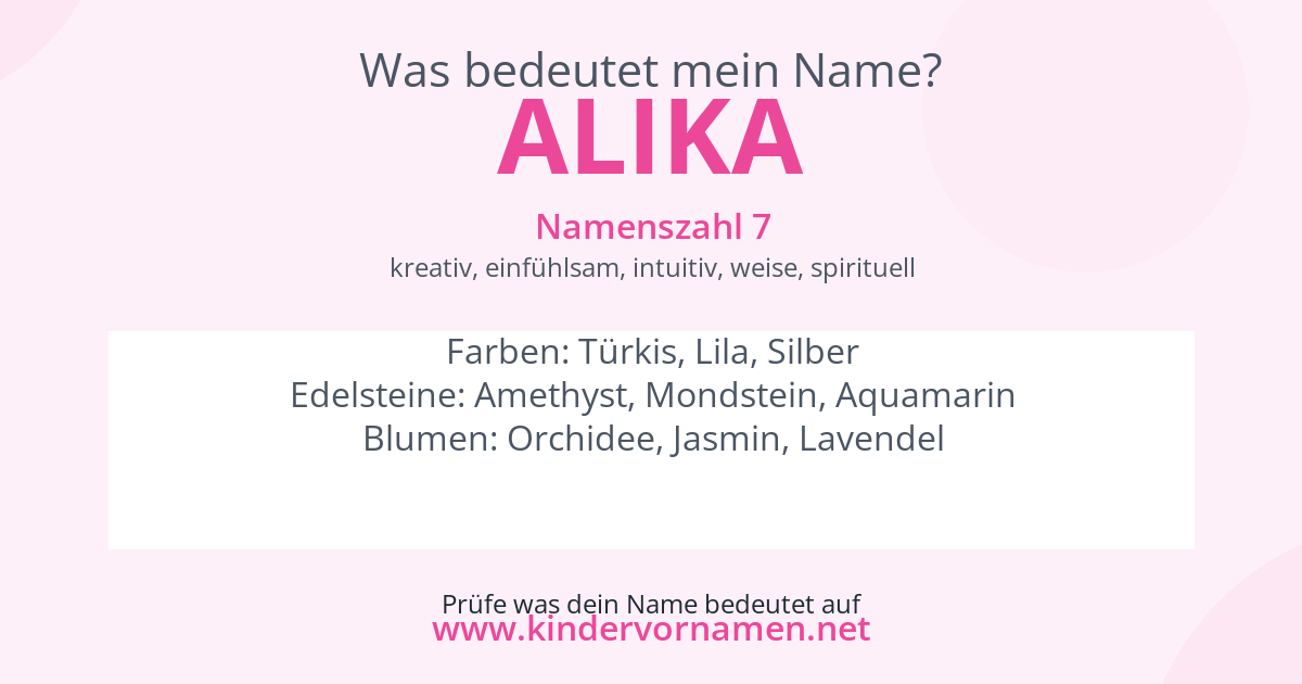 Was bedeutet der Name Alika?