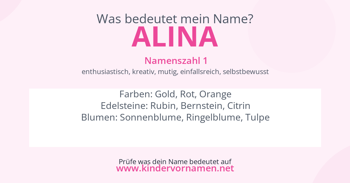 Was bedeutet der Name Alina?