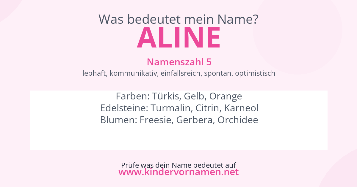 Was bedeutet der Name Aline?