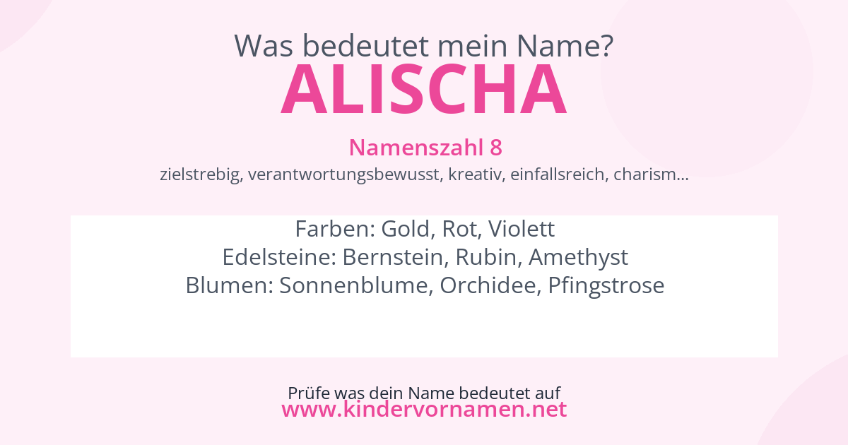 Was bedeutet der Name Alischa?